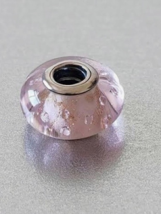 Pandora Jewelry - Pandora Murano Glass Bead Charm Pink Effervescence Clear CZ
